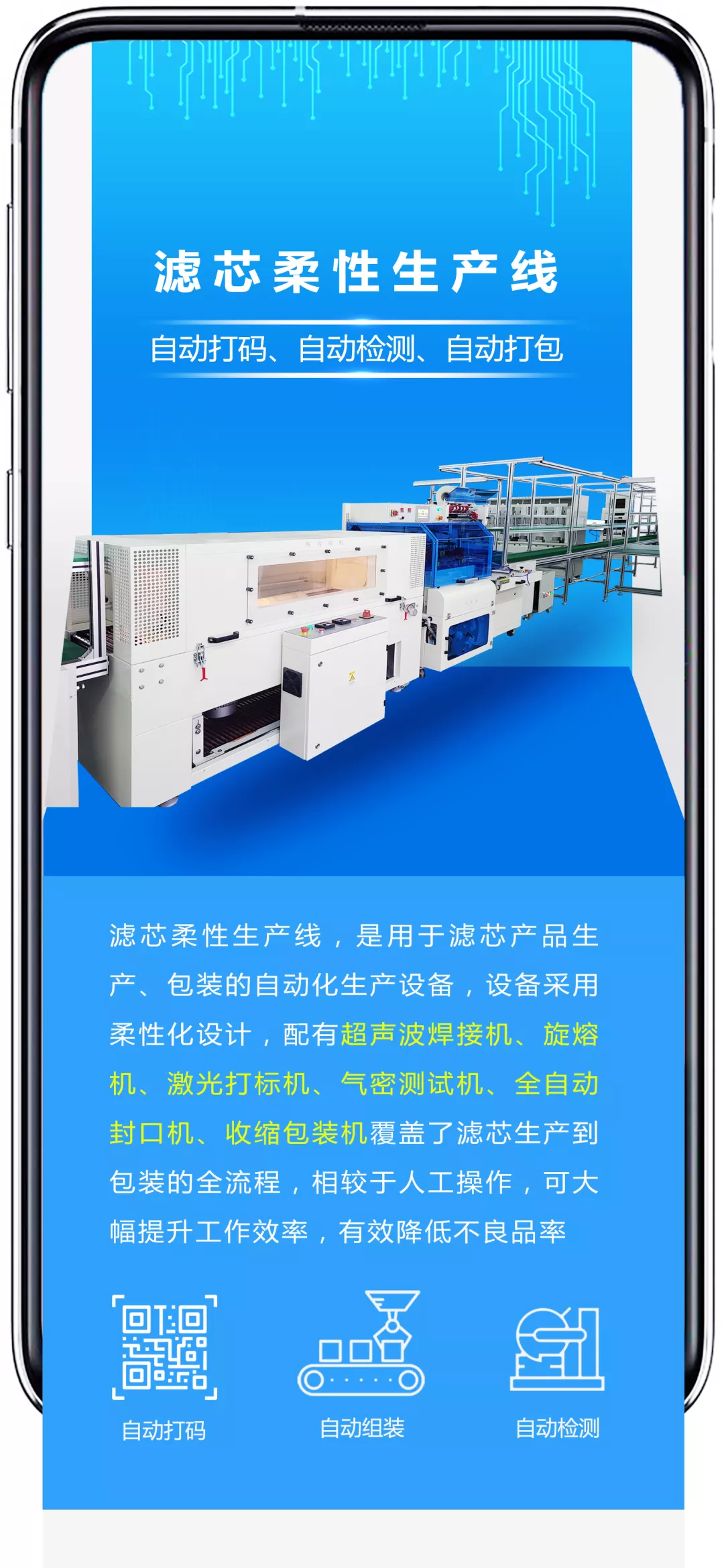 「星品推薦」凈水器濾芯柔性生產線